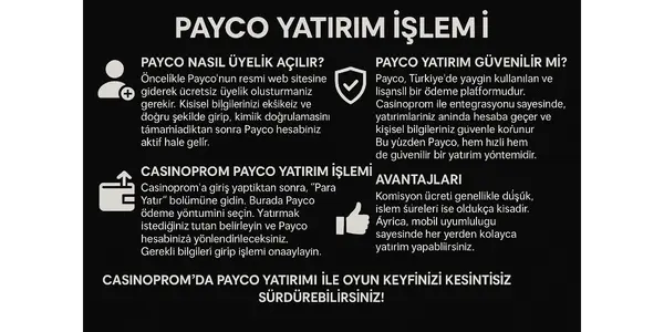 Casinoprom Payco Yatirim Nasil Yapilir?